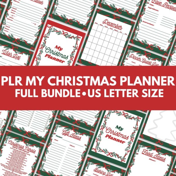 PLR My Christmas Planner green