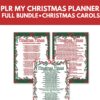 PLR My Christmas Planner Christmas Carols