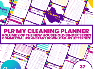 PLR My Cleaning Planner- Instant download, personal use, us letter size, canva template, 48 pages