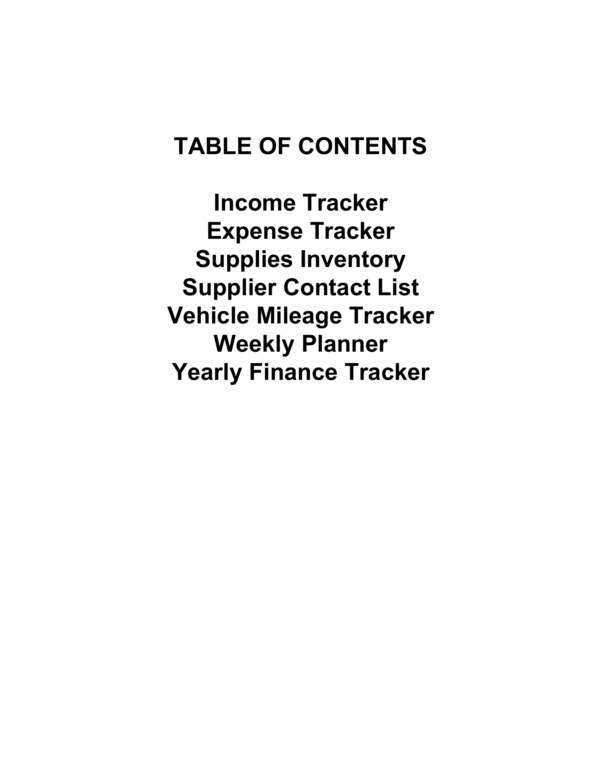 PLR Printable Small Business Planner Trackers 100 pages 8.5x11 - Image 9