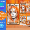 Canva Template, Canva PLR Card, Oracle CARD Deck Kit, 40 Tarot Sized Card, Etsy Listing Template, Orange,Wisdom Oracle Cards, Commercial Use