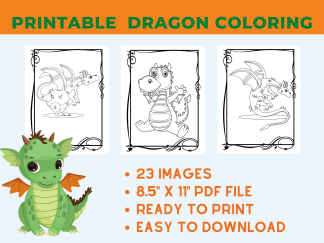 Printable Dragon Coloring Pages