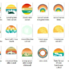 Retro Sunset Clipart 30 Pack Bundle #3 - Image 2
