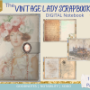 Vintage Ladies DIGITAL NOTEBOOK, Goodnotes, Notability, Xodo, iPad Notebook, Digital Scrapbooks, 6 Sections, Vintage Scrapbook, Vintage Notebook