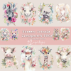 Transparent PNGs - Baby Animals, Set of 12, Koala, Kangaroo, Sloth, Pig, Cow, Sheep, Giraffe, Llama, Zebra