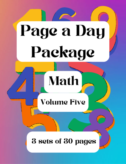 Page A Day Package - Math - Volume Five