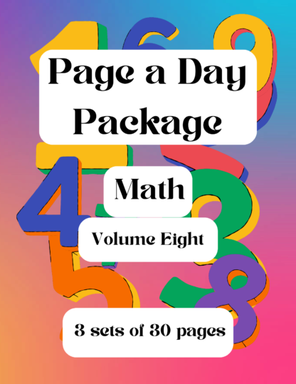 Page A Day Package - Math - Volume Eight