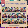 DIGITAL PAPER Bundle - Psychedelic Watercolor Art Nouveau Digital Papers 12 - Papers Pack 12 - 12x12 - jpg png - 6000px - Set 2 of 7 - Image 2