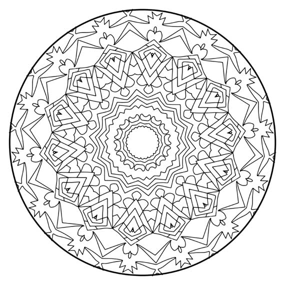 Mandala Coloring Pages - The Reis, Printable Mandala Art Designs to Color