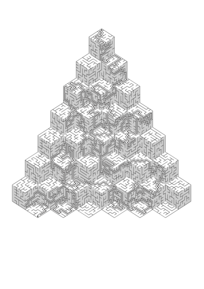 Downloadable Printable '3D' Maze Puzzle Book [Hard] for Adults & Children: 90+ mazes - Image 5