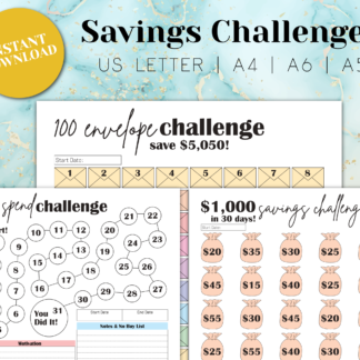 saving challenges printables