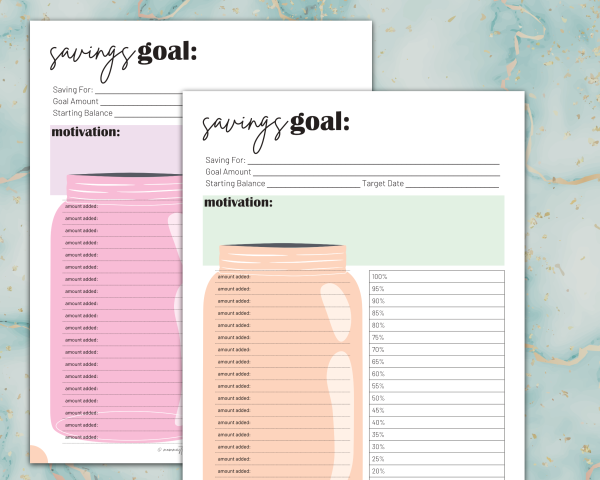 Savings Tracker Printable Bundle | Savings Tracker Digital Download - Image 3