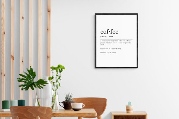 Coffee Themed Funny Digital Prints, Drink Coffee - Do Stupid Things Faster, Coffee is the Answer, Funny Definition, Printable - Image 6