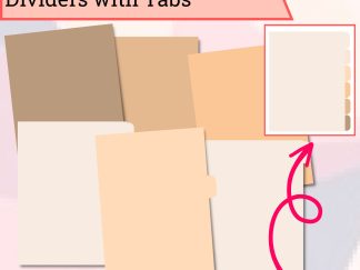 Planner Dividers with Tabs _ Shades of Pink