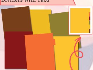 Fall-Coloured Planner Dividers with Tabs