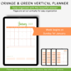 Autumnal Green & Orange Vertical Planner 2023