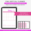 Pretty Pink Vertical Planner 2023