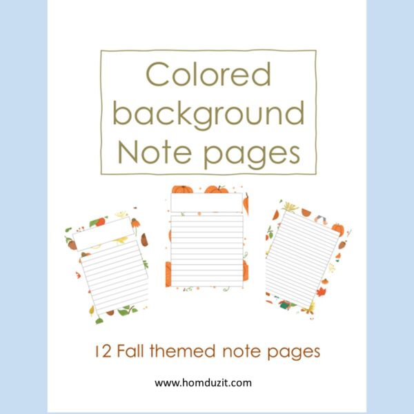 colored note pages