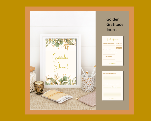 Golden Gratitude Journal