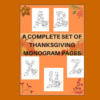 Thanksgiving Monogram Coloring Pages That Will Add Fun To Your Thankgiving Day Holiday