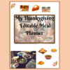 Editable Meal Planner