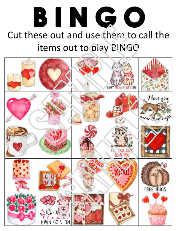 Valentines Purple Hearts Bingo - Image 3