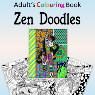 aMazing Adult Colouring Zen Doodles 20 themed Designs printable digital download for grownups colouring pages