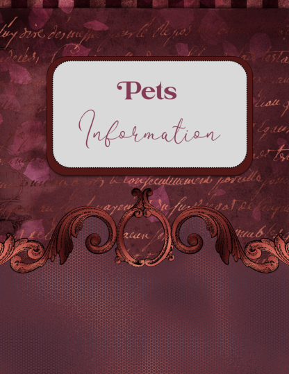Fillable PDF Printable Burgundy Vintage Ornate Final Wishes Estate Planner - Image 8