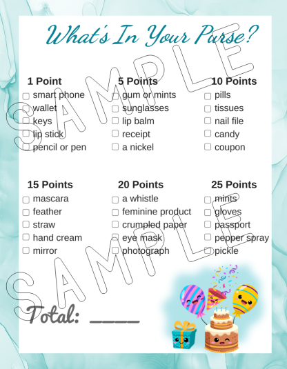 12 Printable Birthday Party Games With Silly Theme - Image 12