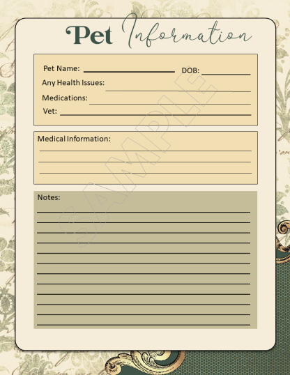 PRINTABLE Vintage Ornate Final Wishes Estate Planner - Image 12