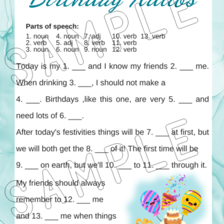 12 Printable Birthday Party Games With Silly Theme - Image 11