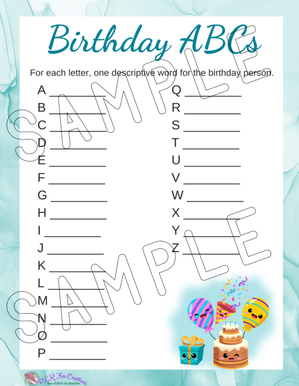 12 Printable Birthday Cake Party Games - Image 2