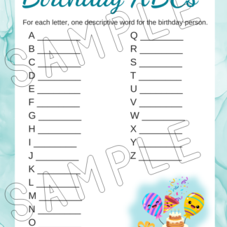 12 Printable Birthday Party Games With Silly Theme - Image 10
