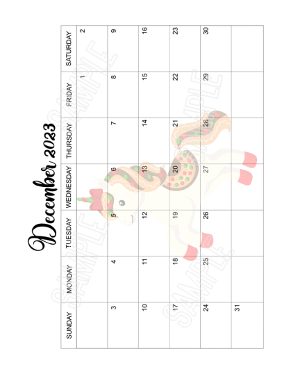 2023 Fun Unicorn Calendar Printable - Image 13