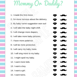 14 Reveal Baby Shower Games-Printables - Image 14