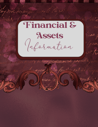 Fillable PDF Printable Burgundy Vintage Ornate Final Wishes Estate Planner - Image 16