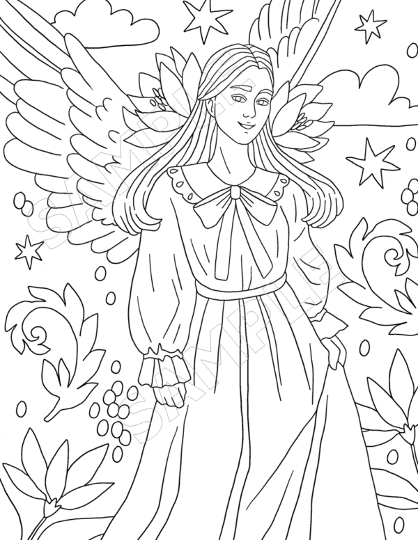 10-Angels Around Us Coloring Pages - Image 3