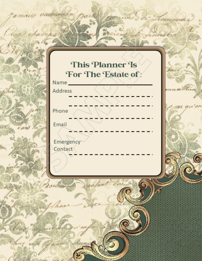 PRINTABLE Vintage Ornate Final Wishes Estate Planner - Image 3