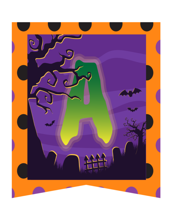 Happy Halloween Printable Bunting Banner - Image 3