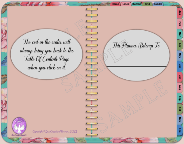 Floral Digital Undated Planner With PLR Rights - Image 3