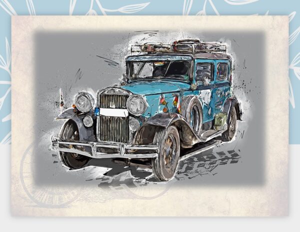 Vintage Classic Cars Digital Printable Wall Art Set-2 - Image 9
