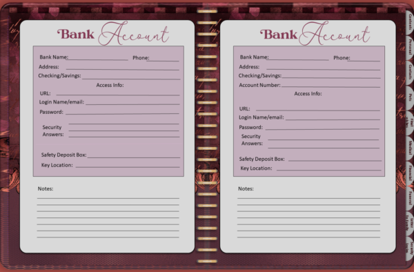 Digital Burgundy Vintage Final Wishes Estate Planner - Image 23