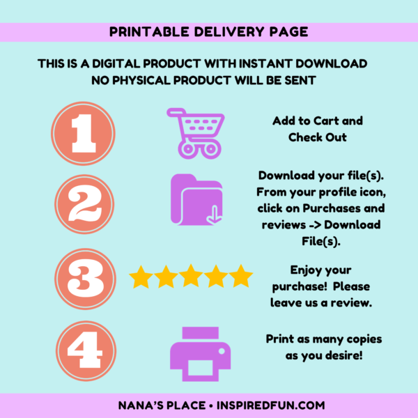 Printable Delivery Page