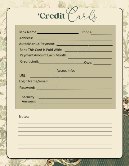 PRINTABLE Vintage Ornate Final Wishes Estate Planner - Image 27