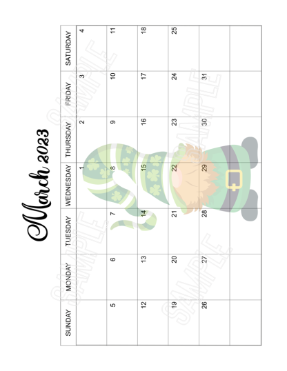 2023 Cute Gnomes Calendar Printable - Image 12
