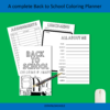 1 Back to School Coloring Planner - Image 3