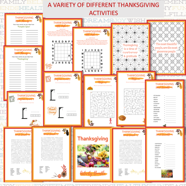 Thanksgiving Activity Bundle 2022 - Image 3