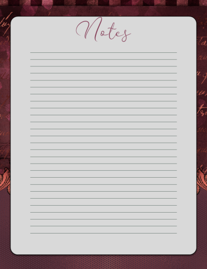 Fillable PDF Printable Burgundy Vintage Ornate Final Wishes Estate Planner - Image 31