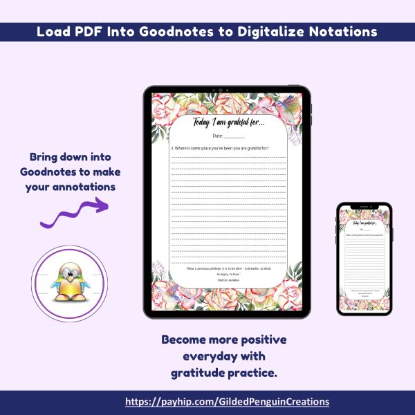 30 Day Hummingbird Gratitude Journal Printable - Image 4