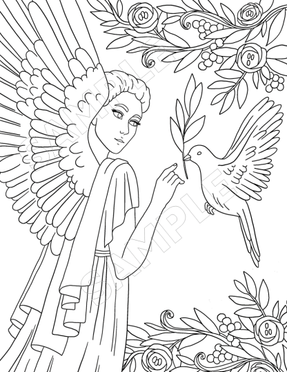 10-Angels Around Us Coloring Pages - Image 5